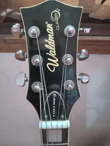 Guitarra Waldeman semi acústica com capa