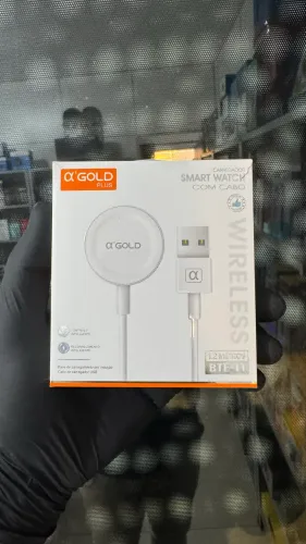 Carregador Magnético Smart Watch A'Gold BTE-11 Sem Fio 1.2m