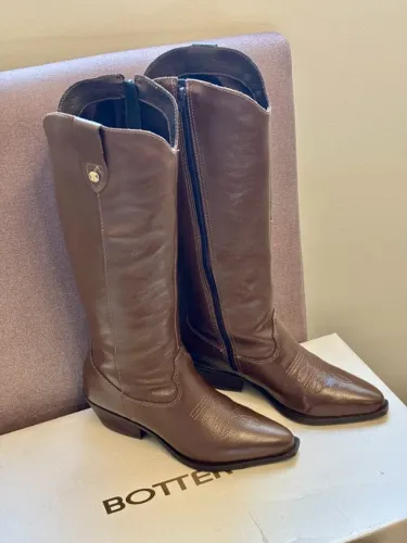 Bota Western Bottero Couro Marrom Cappuccino - Tam. 35