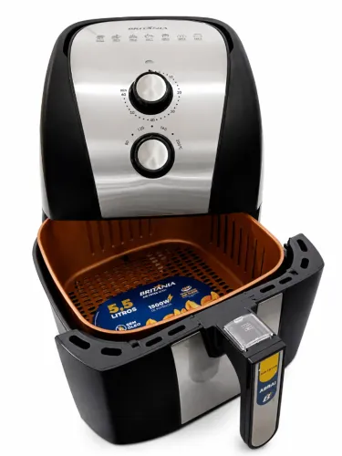 Air Fryer Britânia 5,5L 1500W - Produto Novo, sem caixa original.