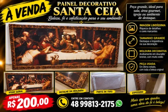 VENDO QUADRO DECORATIVO EM PORCELANATO DA SANTA CEIA