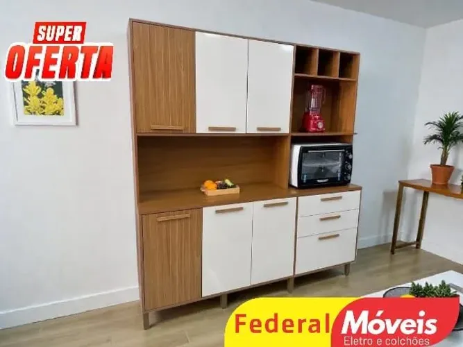 Armário para Cozinha 1,80m 7P 2G - Temos Crediário