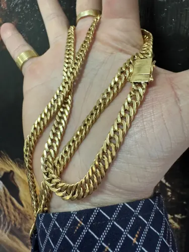 Corrente Groumet de ouro 35.61g 18k procedência garantia eterna