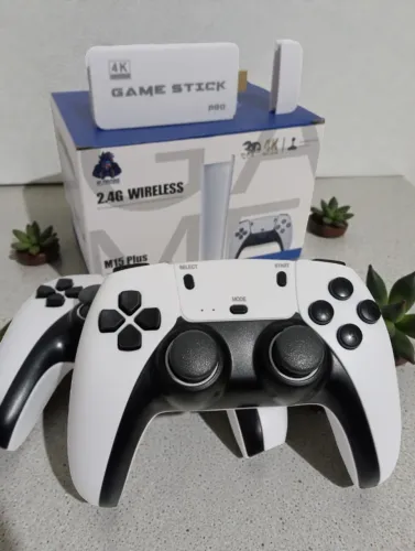 Nintendo Retrô Gamestick M15 Pro Com 19Mil Jogos 02 Controles Sem Fio Novo Com Garantia