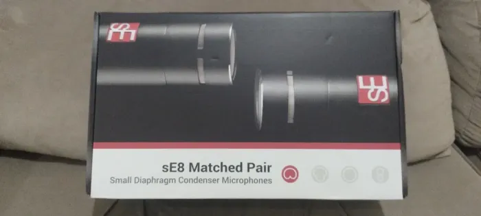 Par de Microfones sE Electronics sE8 Stereo Pair - Novo + Nota Fiscal