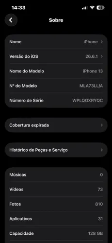 Vende de se Iplone 13 semi novo