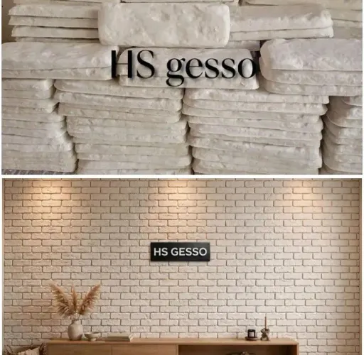 Tijolo rústico em Gesso fácil aplicar