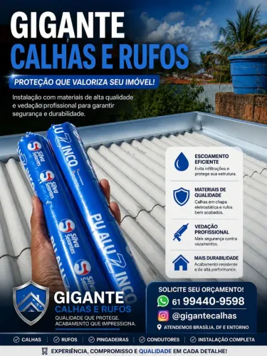 Calhas rufos e pingadeiras
