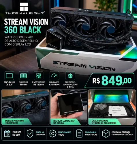 WATER COOLER THERMALRIGHT STREAM VISION 360 BLACK ? 360MM