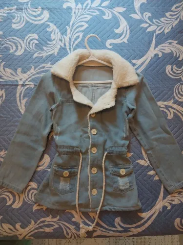 Jaqueta jeans feminina infantil