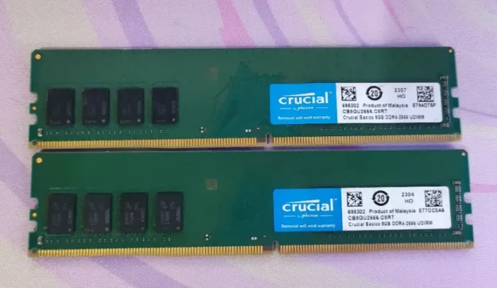 KIT MEMÓRIA RAM CRUCIAL 16GB DDR4 2666MHz ? 2x8GB