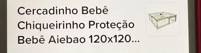Chiqueirinho bebê 120 X 120 + tapete térmico impecável