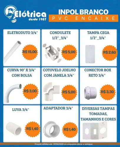 Condulete branco Eletroduto PVC encaixe