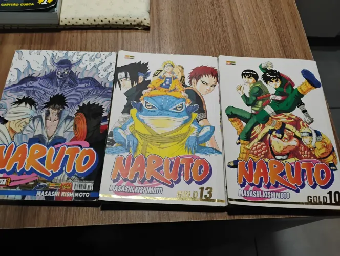 Mangá de Naruto (Gold 10,Gold 13 e vol 51) e livro homem cão volume 1