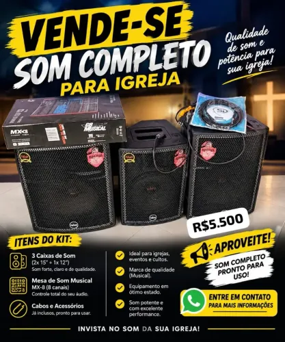 SOM COMPLETO IGREJA, BARES, ETC...