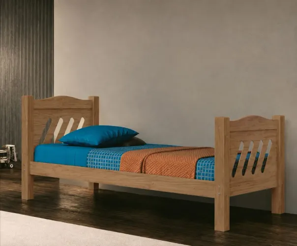 Cama de solteiro com colchão Ortobom