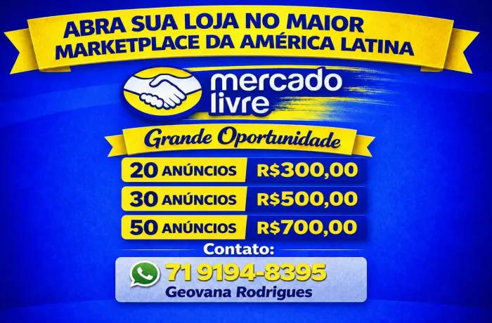 Abra Sua Loja no Mercado Livre e Venda Mais