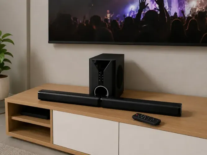 Soundbar Caixa De Som Com Subwoofer Home Theater Bluetooth - 2 em 1 
