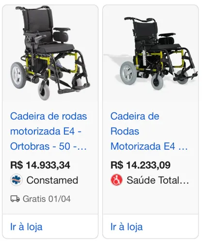 Cadeira de rodas motorizada ortobras 