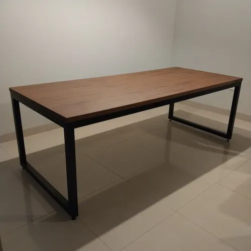 Mesa gourmet estilo industrial (220×100×80)