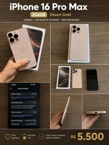 iPhone 16 Pro Max 256GB Desert Gold