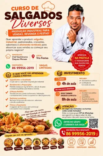 CURSO DE SALGADOS INDUSTRIAL - DIVERSOS