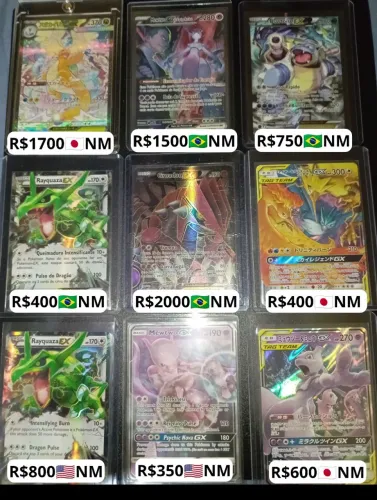 Cartas Pokémon Dragonite mewtwo Rayquaza Raras Originais NM