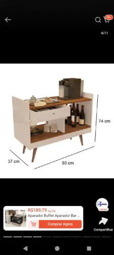 Bar Aparador para sala 