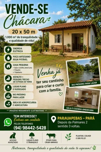VENDE CHÁCARA COM CASA