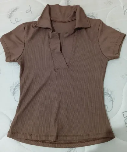 Blusas canelada feminina