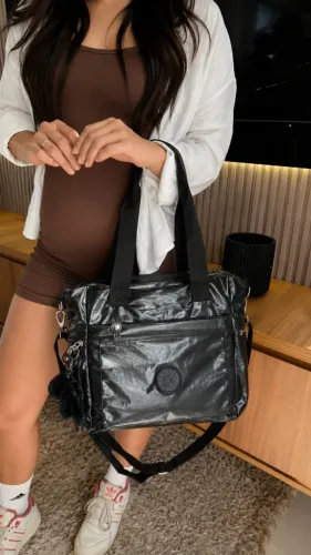 Bolsa Kipling Nylon Impermeável Alça Transversal Versátil Unissex Premium (38x27x18)