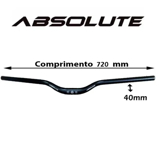 Guidão Absolute alumínio ângulo 40mm NOVO S/USO