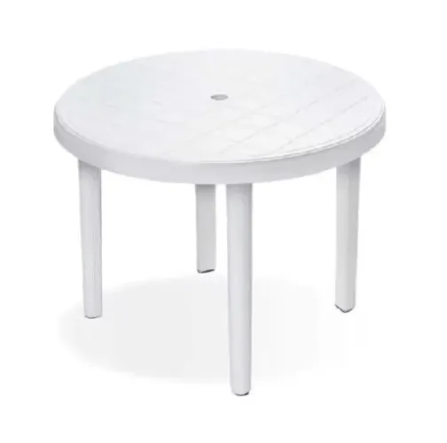 Mesa de plástico redonda desmontável