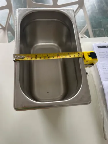Cuba inox para sorvete medida C. 26 L. 16 Profundidade 15 tenho 22 unidades
