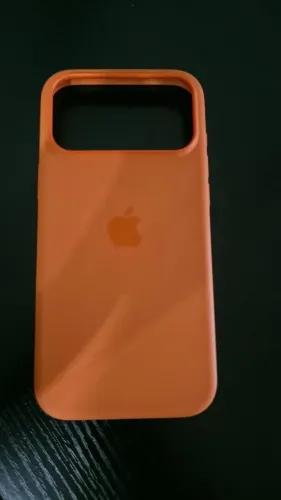 Capa de silicone com MagSafe para iPhone 17 Pro Max - Laranja