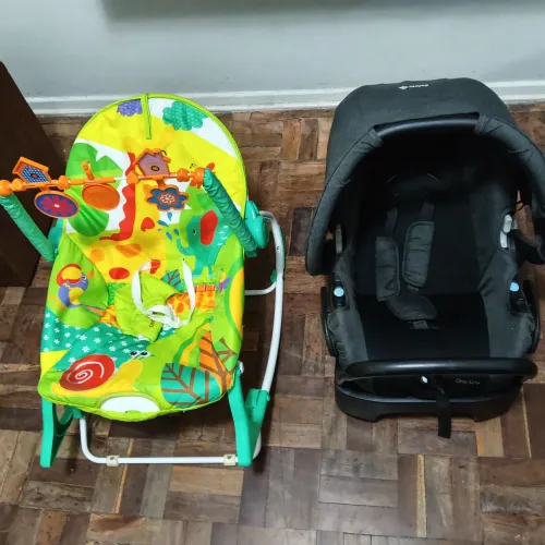 cadeira dedescanso + Bebe conforto + cadeira automotiva