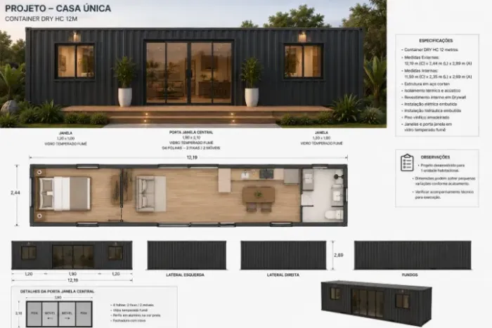 Casa em CONTAINER naval