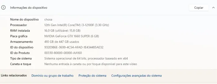 GTX 1660 super i3 12g Computador Gamer