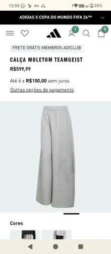 Calça moletom teamgeist código KC6422
