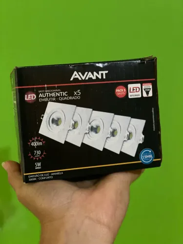 Kit 25 spot de led 5w luz amarela 