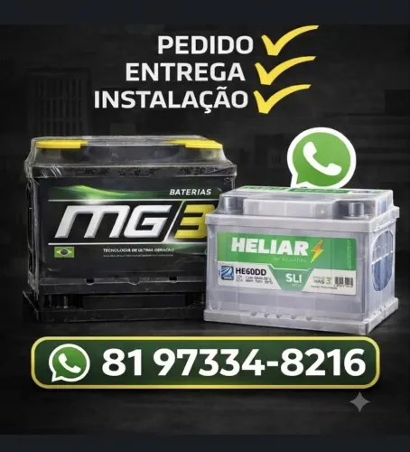 Bateria de carro todas as marcas e amperagens com menor preço
