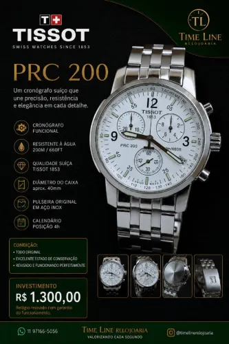 Relógio Tissot PRC 200 Chronograph Swiss Made