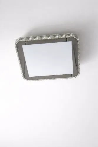 Plafon Quadrado 50x50 com Cristais - Usa Lâmpada