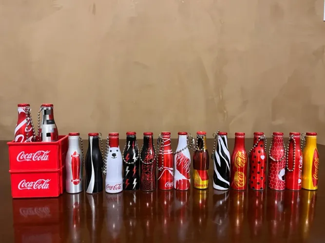 Mini garrafinhas coca-cola