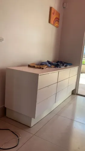 Cômoda/Balcão Branco com 9 Gavetas - Ótimo Estado