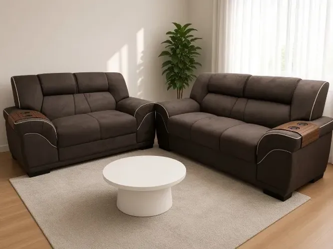 Conjunto de Sofá Bertioga 3 e 2 Lugares Veludo (NOVO A PRONTA ENTREGA)