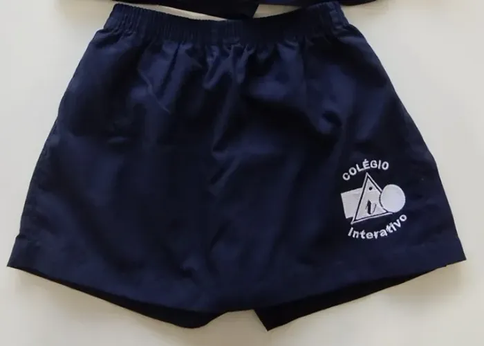 Uniforme Shorts Saia e Camiseta Colégio Interativo de Santos