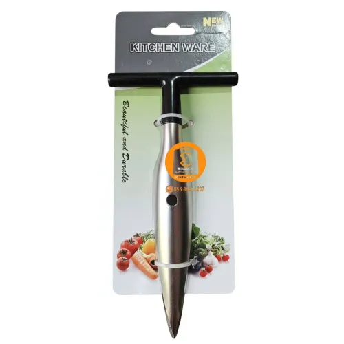 Abridor Furador Manual de Coco Verde em Aço Inox 16cm