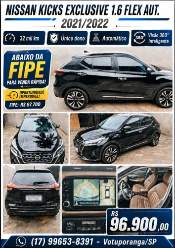 Nissan Kicks Exclusive 1.6 16V Flex AUT 2022
