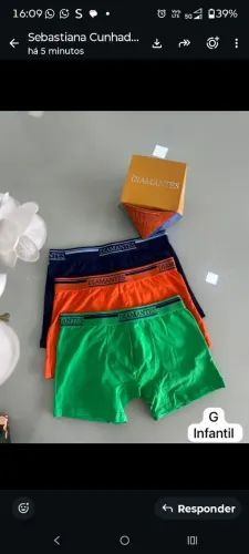 Cueca infantil diamantes 